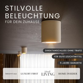 MATO 3 x Surface-Mounted Spotlight GU10 White - 30° Swivelling - Diameter 80 x 84 mm - Surface-Mounted Spotlight with GU10 Socket - Aluminium Ceiling Spotlights Surface-Mounted 230 V, Surface Mounted