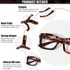 ZESAKER Bifocal Reading Glasses for Women Oversized Square Frame Clear