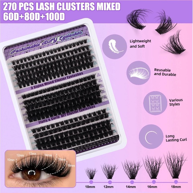 Epzia Lash Clusters Lash Extension Kit - DIY Cluster Lashes