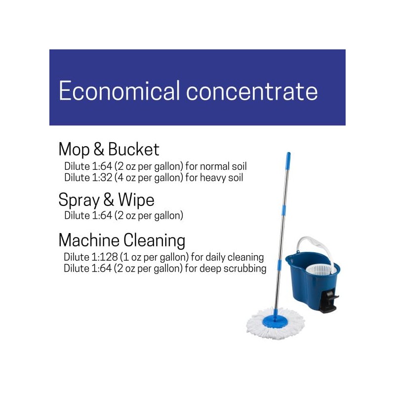 Diversey 101109753 Stride Citrus Neutral Cleaner, Commercial Floor Cleaner, Citrus