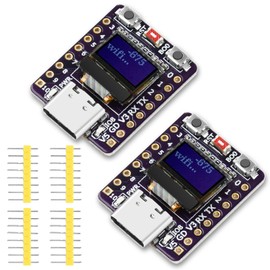 diymore ESP32 C3 Development Board with 0.42 Inch OLED Display, ESP32 Mini Supports WiFi Bluetooth, Suitable for IoT Development, Pack of 2