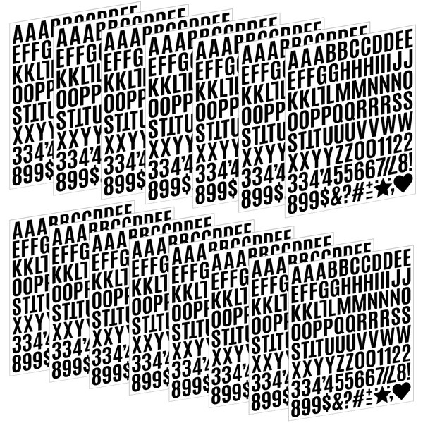 1470 Letter Stickers 15 Sheets Alphabet Stickers Number Small 1