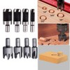 Woodworking Drilling or Chamfer tool,8PCS 5/8" 1/2" 3/8" 1/4" Wood