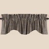 Heritage House Check Scalloped Black and Nutmeg 72" x 15.5"