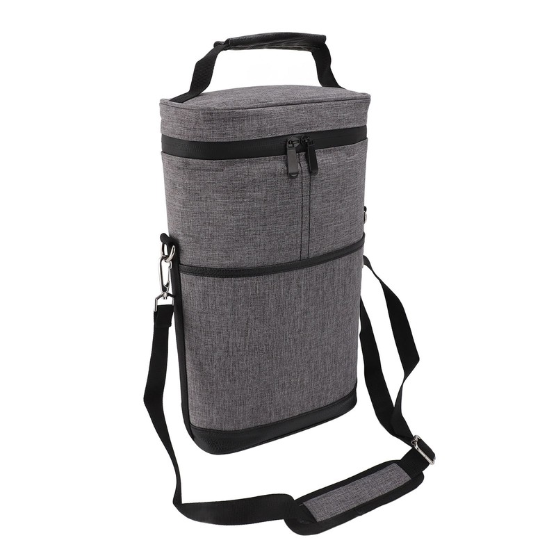 2 Bottle Wine Cooler Bag Leakproof Insulated Padded Wine Carrier