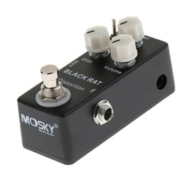 Aluminum Black Rat Distortion Guitar Effects Pedal True LED Indicator