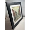 Greetingles Lowry-Style 12"/31cm Square Framed Print. Beautiful Black Ash Frame