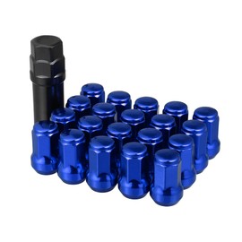 ACROPIX 1 Set M12x1.25 Car Lug Nuts Acorn Hex Wheel Nut with Socket Key Blue