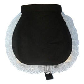 Vintage Retro Half Waist Black 50'S Syle Waitress Apron