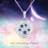OHAYOO Opal Star Locket Necklace 925 Sterling Silver Locket for