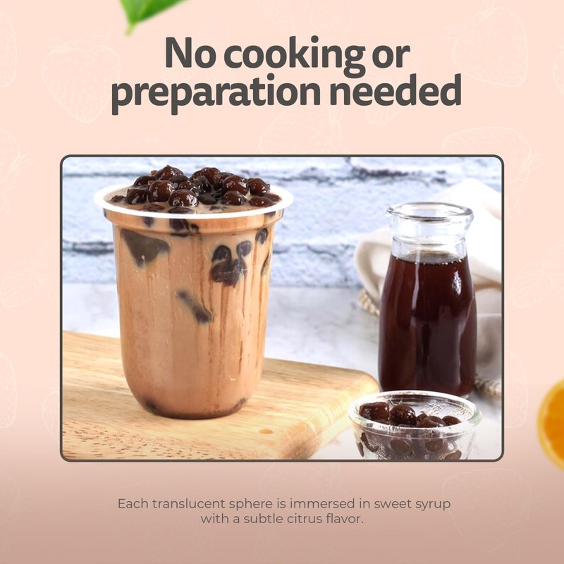 Fanale Brown Sugar Agar Tapioca Boba Jelly Ball for Milk