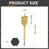 sourcing map Spade Drill Bit 1-1/8" Paddle Flat Bits Wood
