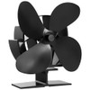 Wood Stove Fan 4 Blades Silent Operation for Wood/Log Burner/Fireplace