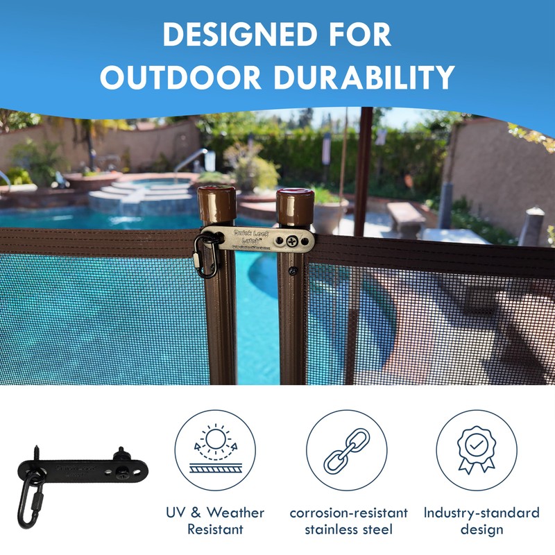ALLSAFE Pool Fence - Quick Lock Latch - Replaces Outdated