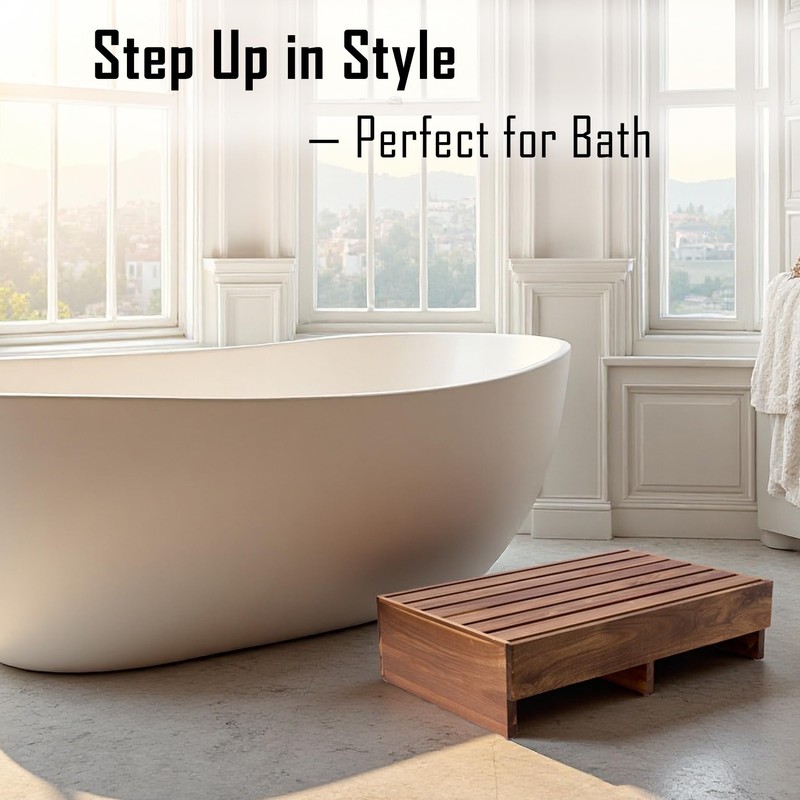 Acacia Wood Step Platform (25'' L x 16'' W x