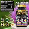 Tenmido Milk Thistle Supplements - 6in1 with Dandelion, Artichoke Leaf,