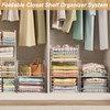 Huxitocan 6-Tier Stackable Closet Organizers and Storage Basket - Foldable