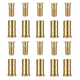 WaterWarden Safety Pool Cover Brass Anchors for Concrete Deck, (10 Pack), Pop Up Cover Anchors, Head Screw Bolts for Inground Pool Installation, Heavy Duty