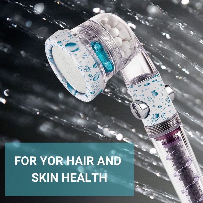 RELAX Filtered Shower Head with Handheld for Hard Water, Dry