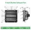 Aibabcue Shutter Exhaust Fan, 7 in Wall Mount Ventilation Fan