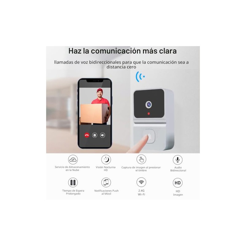 Mingzhe Timbre Elegante inalámbrico de la cámara Video del Timbre