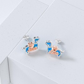 Dachshund Earrings for Women 925 Sterling Silver Opal Dachshund Puppy Dog Earrings Animal Dog Lovers Jewelry Gifts, Sterling Silver, Sterling Silver, Opal