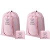 2 Pcs Travel Laundry Bag Washable Dirty Clothes Bag with