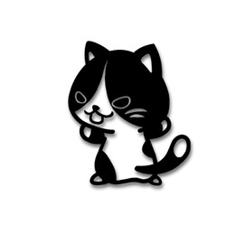 [Tamiya] Go Ahead Cat Sticker Standing Cat Made in Japan Bike Car Sticker (Hachiware, Daikoku)