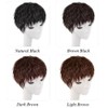 Light Brown Wig Pieces for Top of Head, Curly Hair
