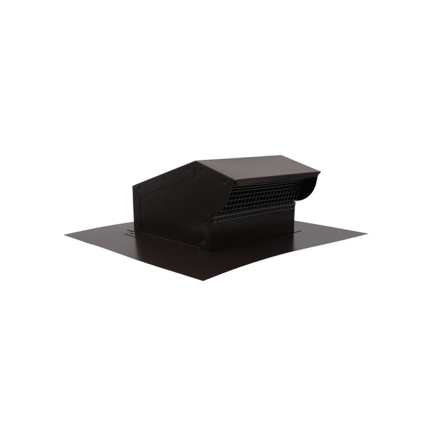 RDP Rooftop Exhaust Vent Cap with Damper (8 Inch, Brown)