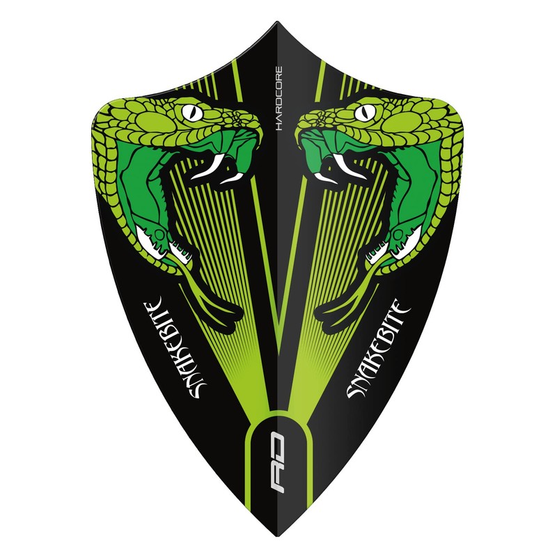 RED DRAGON Hardcore Peter Wright Snakebite Green Clear Freestyle Dart
