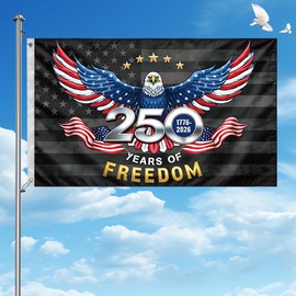 MGahyi 3x5 Ft Double Sided 3-Ply Thick American 250 Anniversary Flag, Waterproof Heavy Duty Patriotic Freedom Banner 1776-2026 for Independence Day Outdoor Home Decor