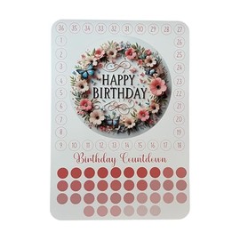 Birthday Sticker Countdown From Made By R And R (Floral)