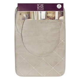 Juego de Baño Home Access Beige con Tapete y Fundas 3 Piezas