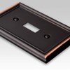 Amerelle 149T4DB Chelsea Wallplate, 4 Toggle, Aged Bronze