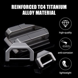 DONGKER Titanium Key Rings, D Shape Keychain, Car Key Holder, Horseshoe Buckle for Car Trailer, Home Car Keys