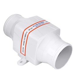Universal Inline Blower Fan, 75mm Exhaust Ventilation Fan for Bilge Vent Fan Ventilation Boat Motorhome, 12V Silent Quiet Marine Blower Exhaust Hose Vent Fan