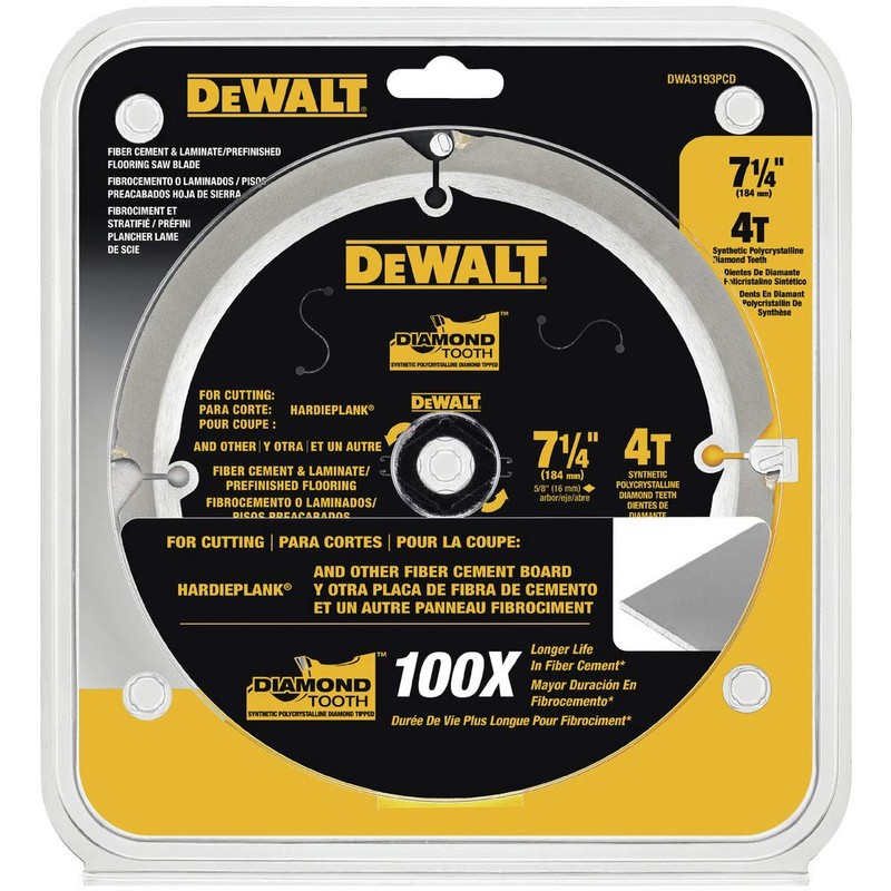 DEWALT Circular Saw Blade, 7 1/4 Inch, 4 Tooth, Cement