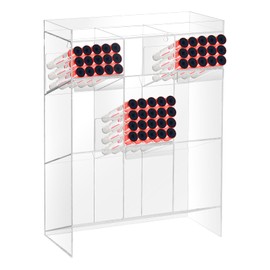 gjkldcvb Acrylic Tube Rack Clear Wall Mounting & Countertop Long Tube Organizer with Hanging Hardware 9 Compartment Pipette Rack for Food Industry and Clinics Hospitals 16" H x 12" W x 5.5" D
