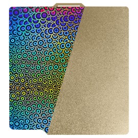 IdeaFormer PEK Circles+PEI Pressure Plate for Bambulab X1/X1C/X1E/P1P/P1S/A1, PEK PEI Spring Steel Print Bed Spring Steel PEK PEI Build Plate for Bambu Lab 257 x 257 mm