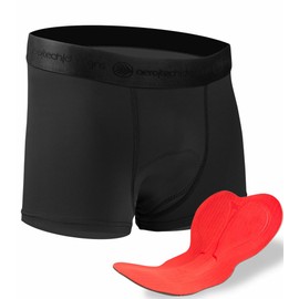 Aero Tech Designs | Men's Soft Compression Padded Cycling Underwear | 3" Inseam | Large | Black