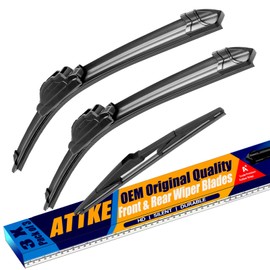 3 Wiper Blades 26" + 18" Front Wiper + 14" Rear Wiper Blades for Jeep Cherokee 2014-2021-OE Original Quality (Pack of 3)