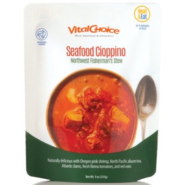 Vital Choice Savory Seafood Cioppino, Heat-And-Eat, 9-Oz Pouches (Pack of 3)
