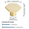 homdiy Drawer Knobs Brass Cabinet Knobs 10Pack - LS6275GD Hexagon