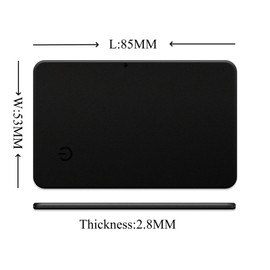 Wallet Tracker Card with Apple Find My[Apple MFi Certified, iOS Only], 1-Pack Smart Card Bluetooth Tracker, 2.8mm Extremely Thin & 2-3 Years Long Life & IP65, Keys and Wallet Finder (F15XZ-1Black)