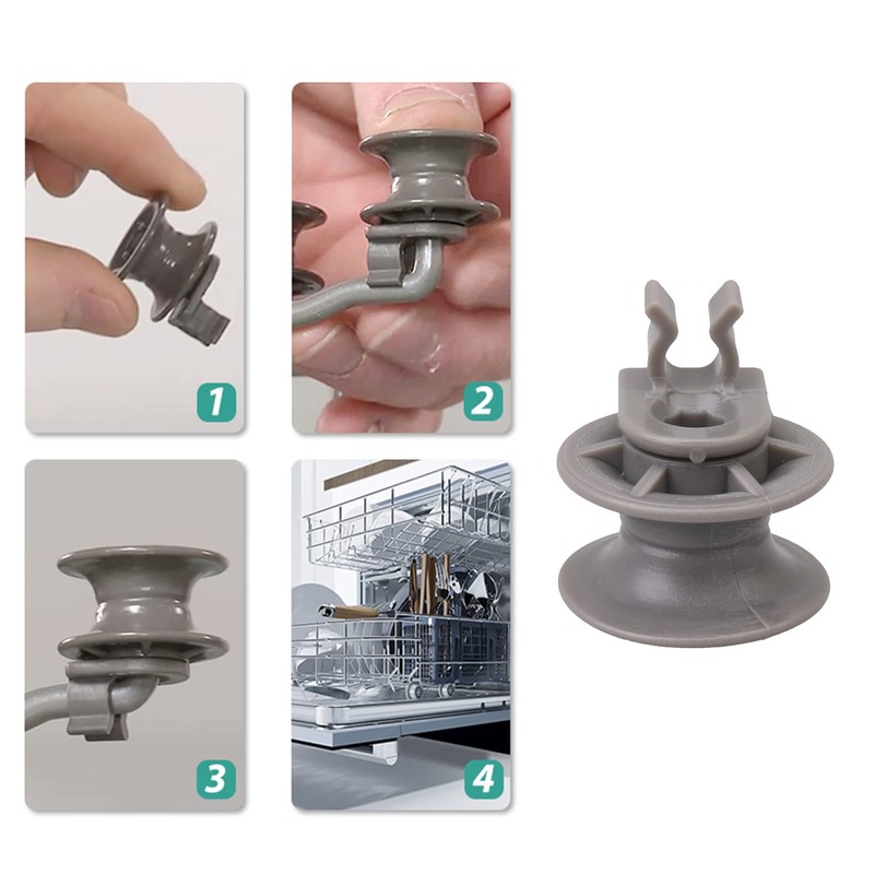 Emptty 8PCS 4581DD3002A Upper Dishrack Roller Assembly Replacement for LG