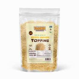Pasokin Organic Crispy Quinoa Topping - Vegan, Kosher, Non-GMO, Gluten-Free Puffed Quinoa - Protein-Rich, High Fiber, Iron-Packed Snack - 2lbs