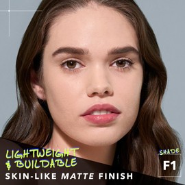 COVER FX Power Play Foundation - Shade F1 - Buildable Full Coverage - Waterproof Sweat-Proof Transfer-Proof - Natural Matte Finish - All Skin Types