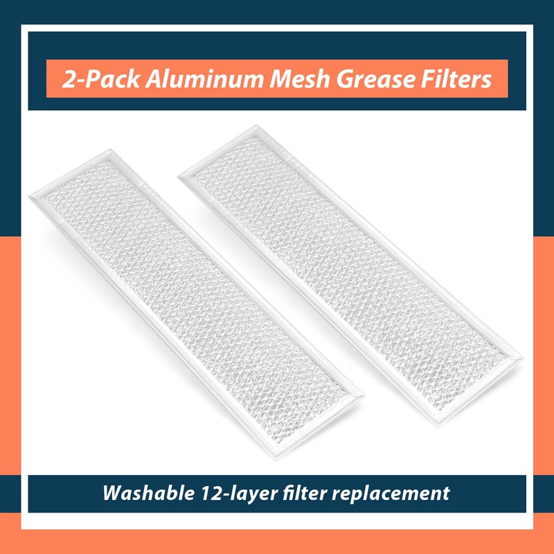 Lisnhlin 2-Pack 12-Layer Aluminum Mesh Grease Filters 4 X 15
