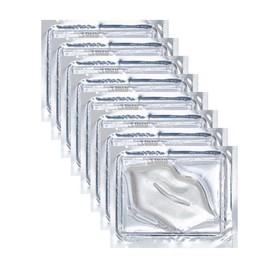 30 mascarillas de labios de cristal con hojas doradas, máscara de labios de gel de colágeno, máscara para hidratar los labios, eliminar la piel...    